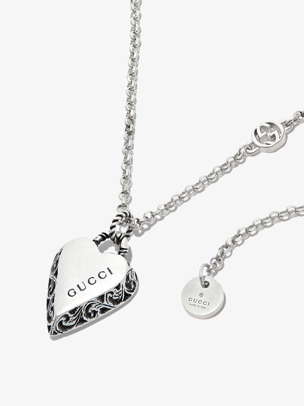 Gucci Silver Heart-pendant Necklace - Farfetch