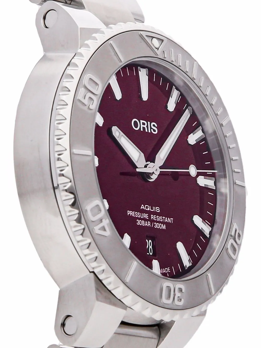 фото Oris наручные часы aquis date cherry edition pre-owned 41 мм