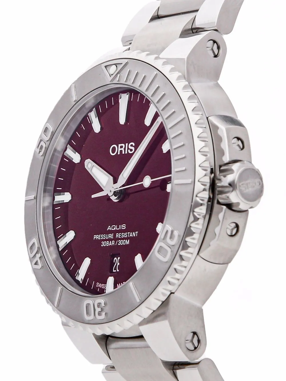 фото Oris наручные часы aquis date cherry edition pre-owned 41 мм