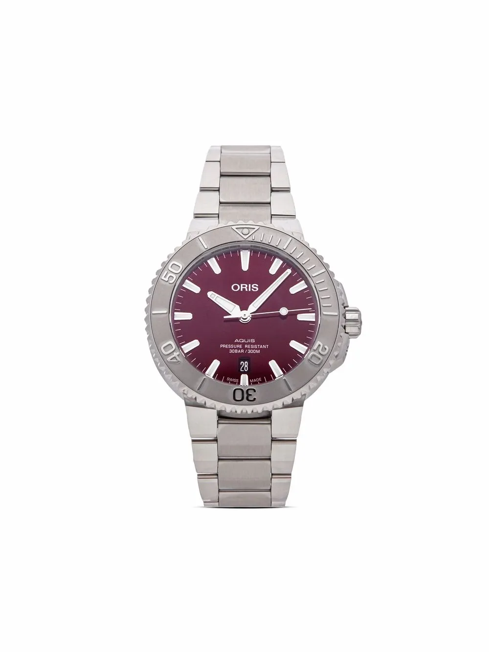 фото Oris наручные часы aquis date cherry edition pre-owned 41 мм