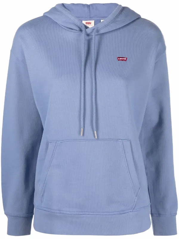 Shop Levi's embroidered-logo hoodie 