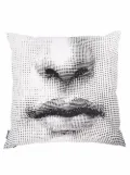 Fornasetti face print cushion - White