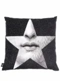 Fornasetti star face print cushion - Black