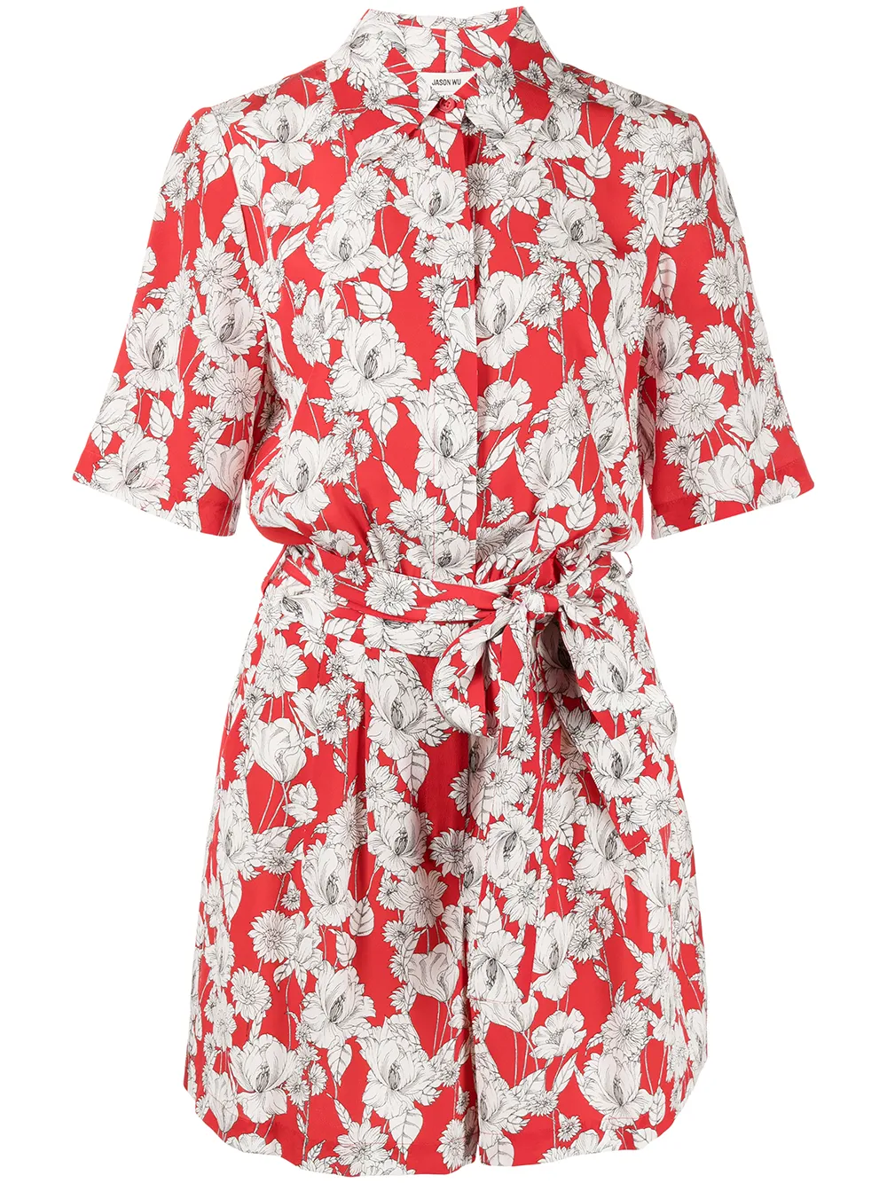 

Jason Wu jumpsuit con motivo floral abstracto - Rojo