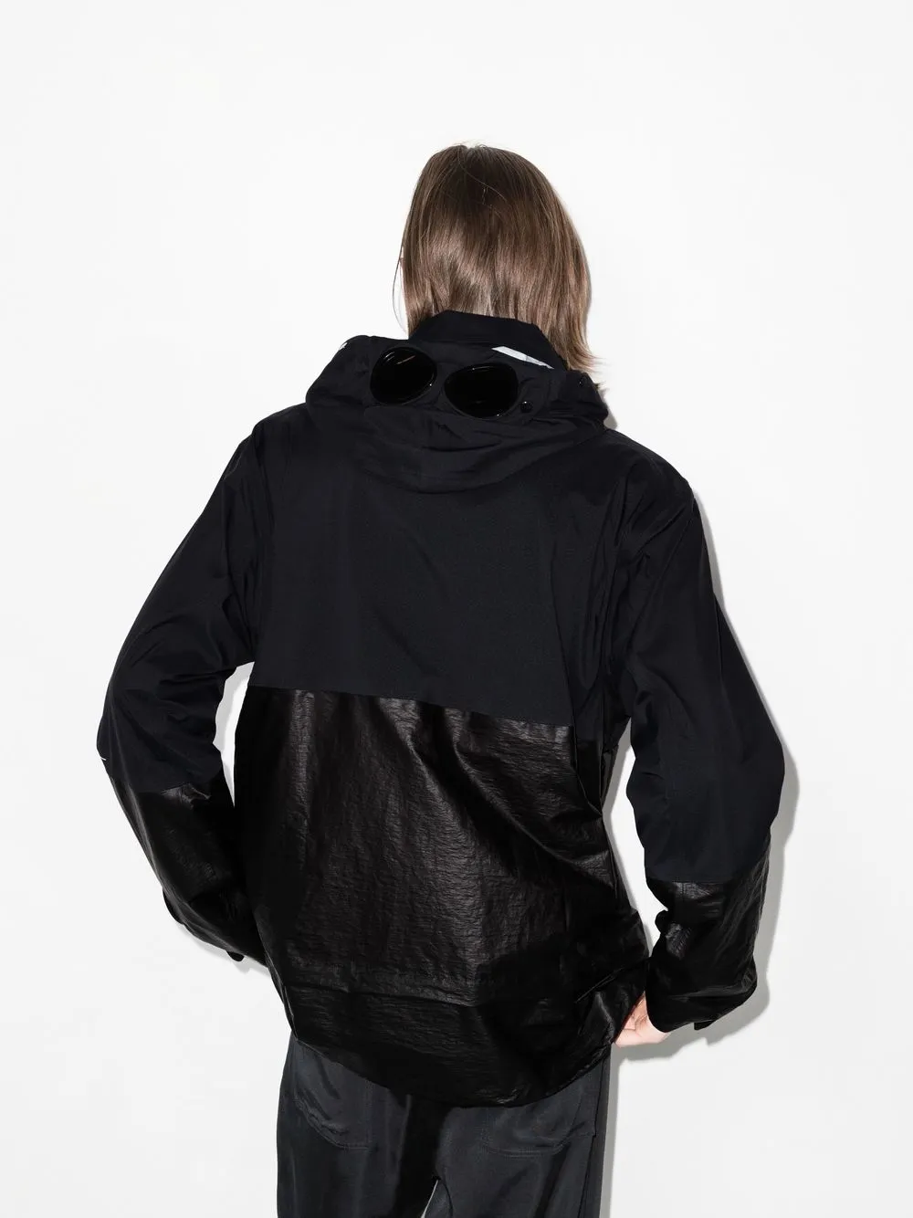 Shop C.p. Company Zip-up Hooded Jacket In Black