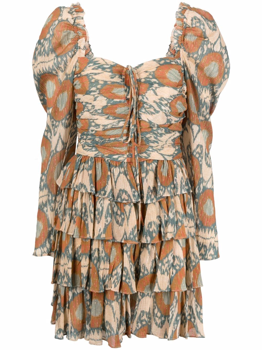 

Ulla Johnson vestido con ribete de volantes - Neutro