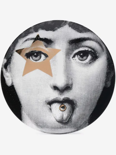 Fornasetti plato con estampado de cara