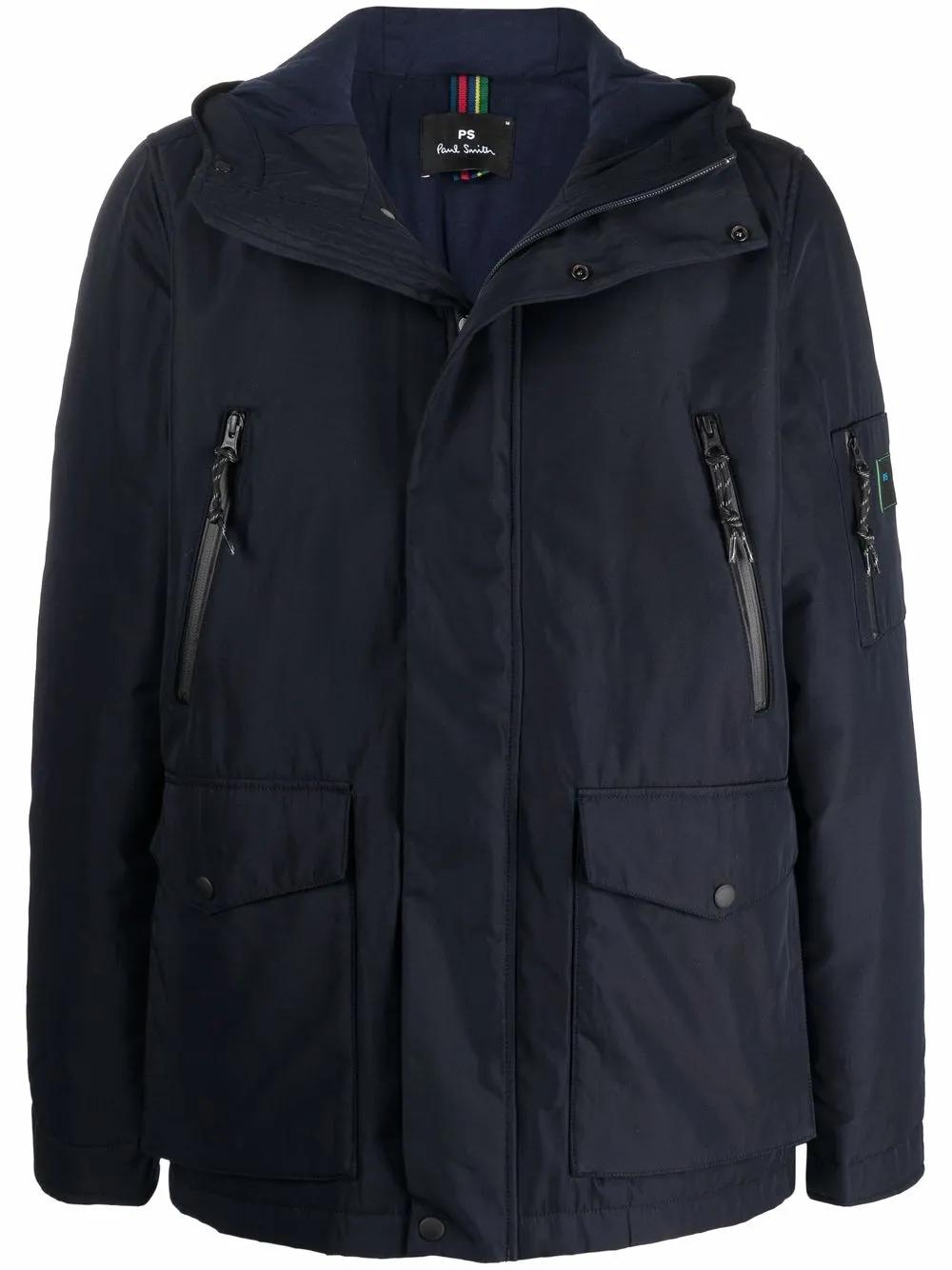 

PS Paul Smith hooded button-zip jacket - Blue