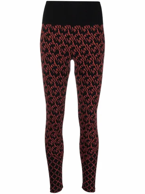 Wolford Aurora monogram-print Leggings 