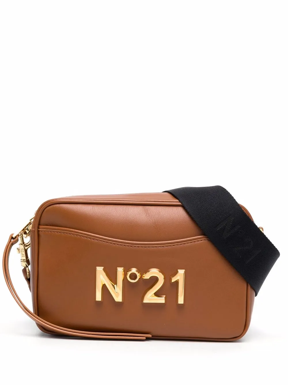 

Nº21 logo-plaque camera bag - Brown