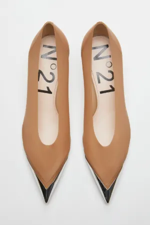 Toe-Cap Kitten Heel Pumps