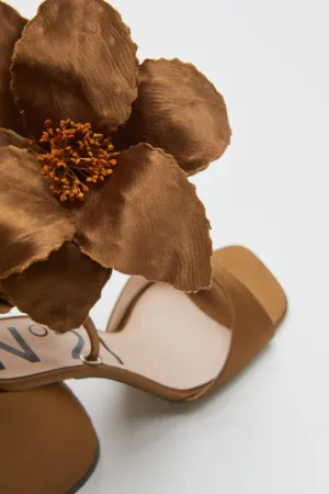 Flower-Embellished Sandals