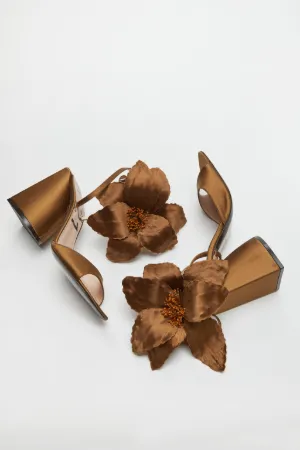 Flower-Embellished Sandals
