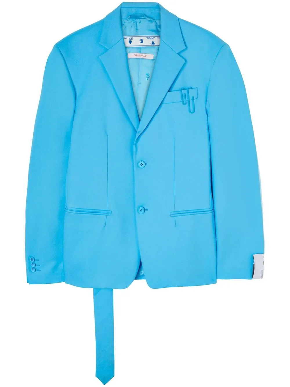 

Off-White blazer con detalle de correa - Azul