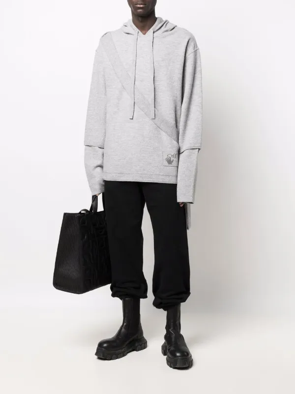 パーカー・フーディ Off-White Easybreezy Logo-Patch Hoodie Off-White Easybreezy logo-patch Hoodie | Grey | FARFETCH