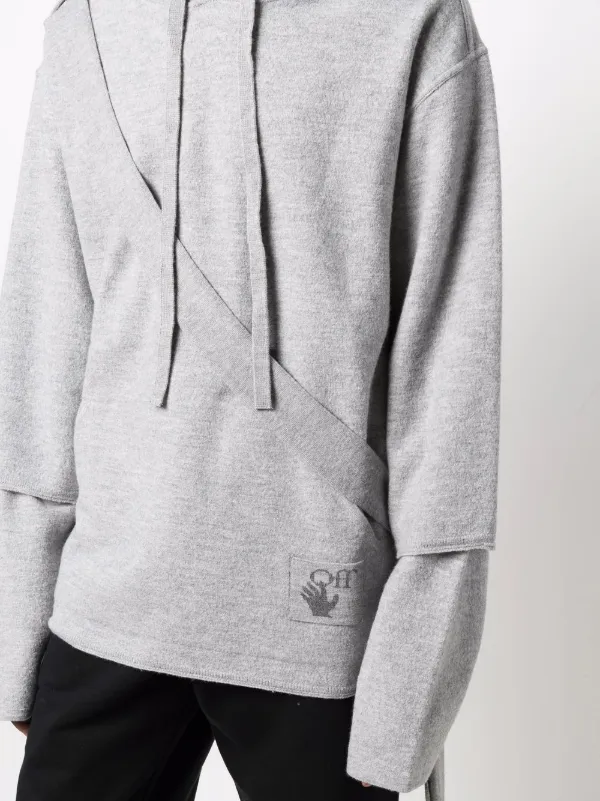 Off-White Easybreezy logo-patch Hoodie | Grey | FARFETCH BH