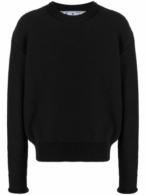 Wave crew-neck jumper