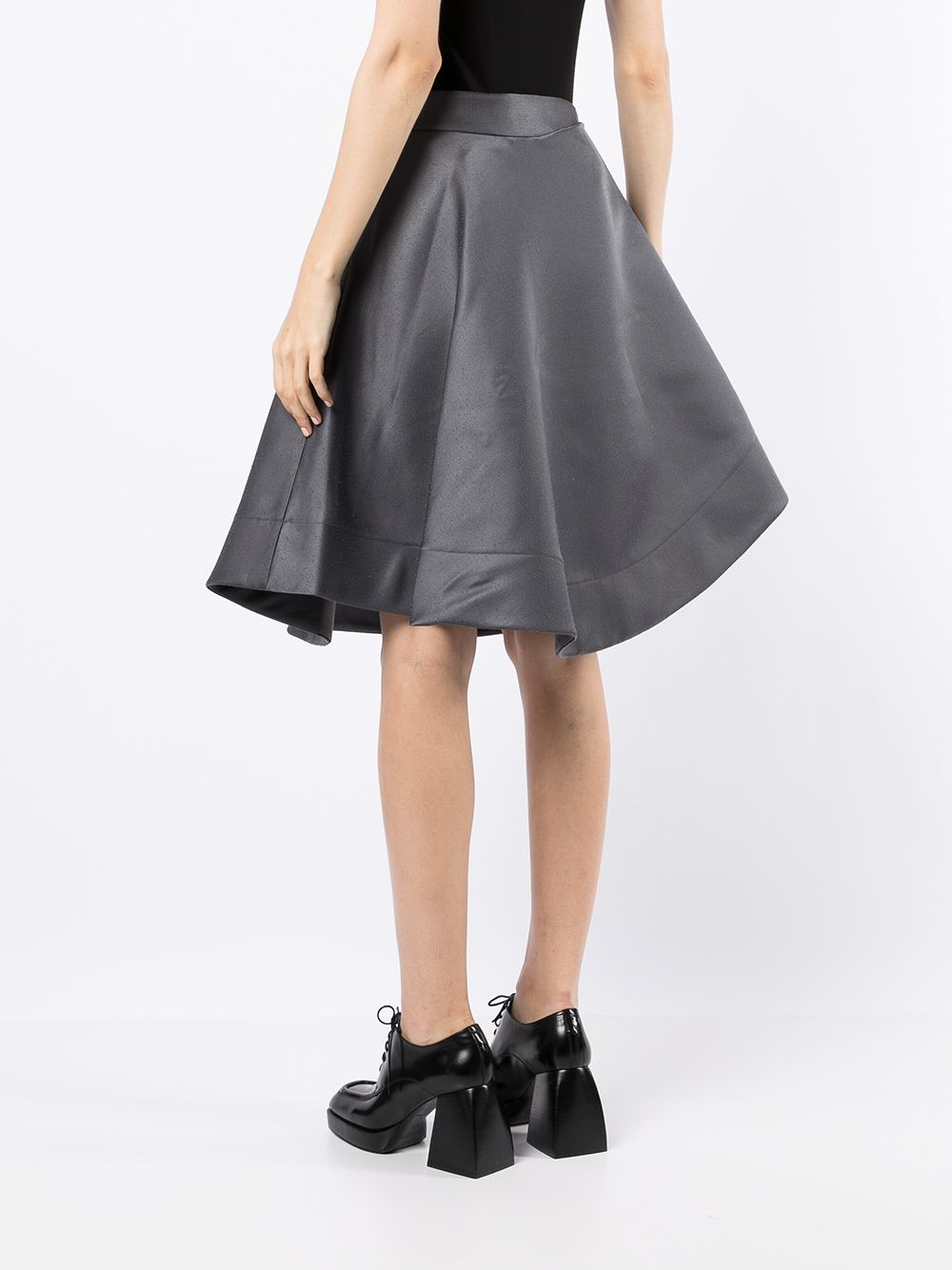 Shushu-tong Asymmetrical Draped Skirt In Grey | ModeSens