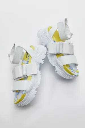 Floral-Print Sandals