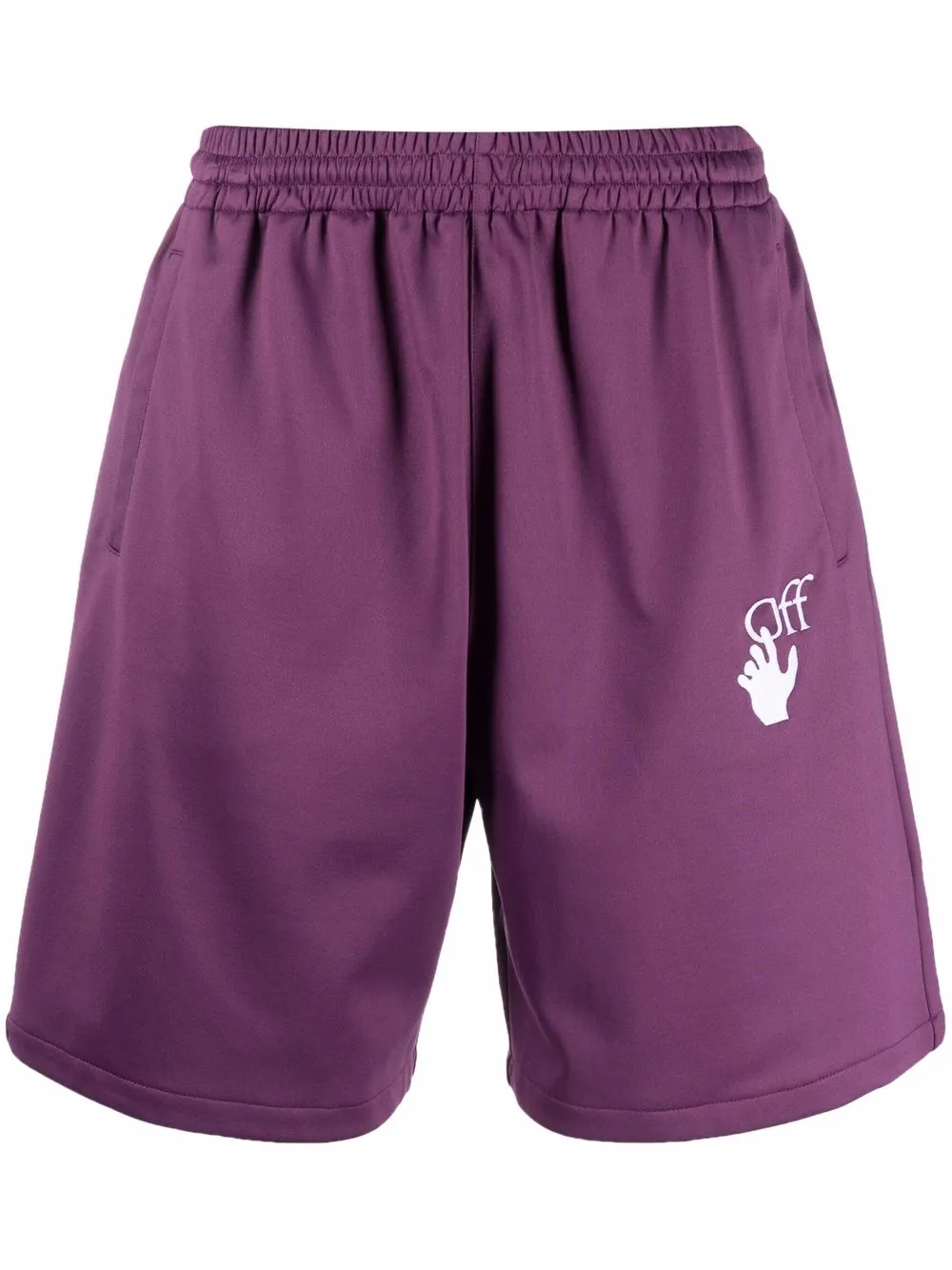 

Off-White Hands Off knee-length shorts - Purple