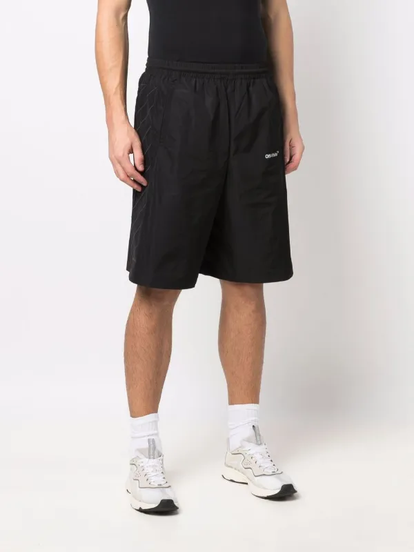 off white track shorts