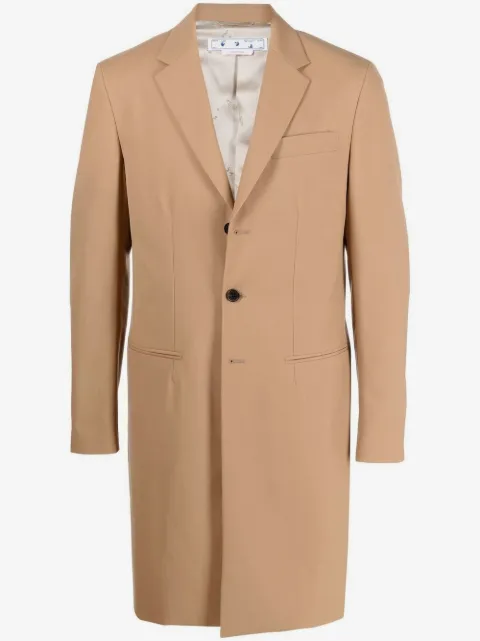 Off-White Ponte single-breasted slim-fit coat