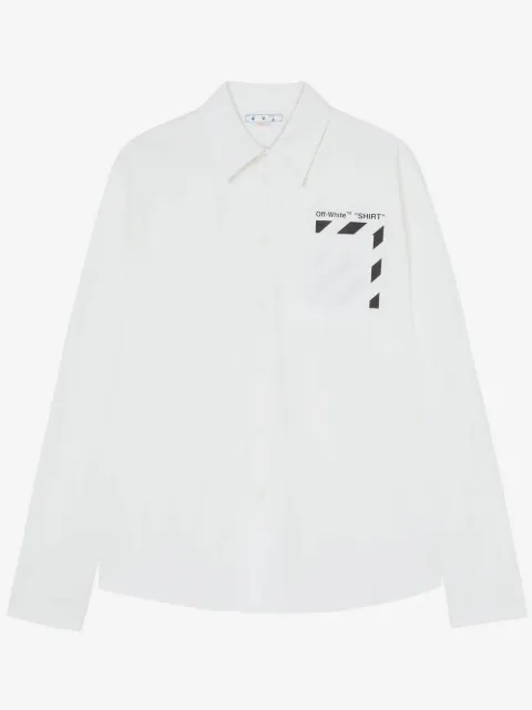 Off-White camisa con estampado a rayas Diag
