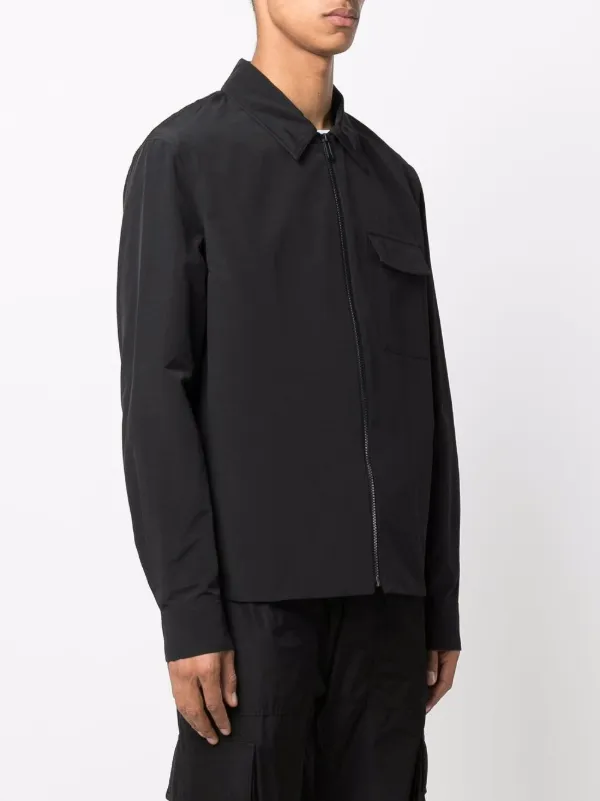 Off-White Diag-stripe Zipped Shirt Jacket - Farfetch