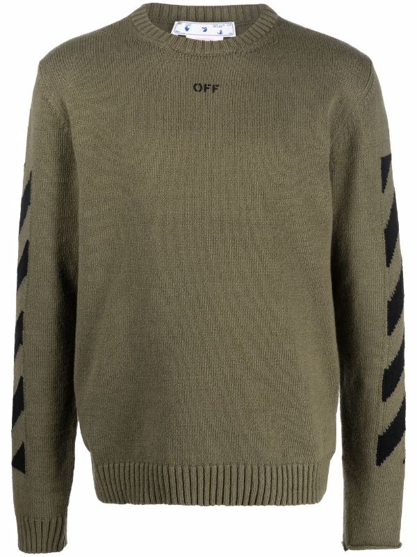 off white crew neck jumper