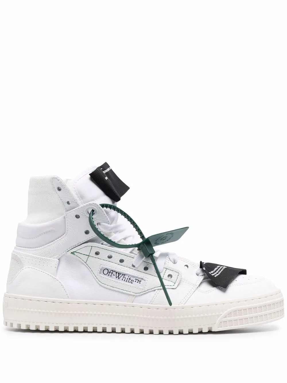 3.0 Court leather high-top sneakers in white - Off White