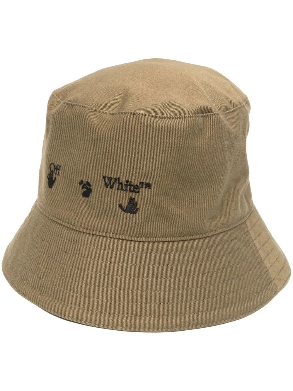 

Off-White gorro de pescador con bordado Hands Off - Verde