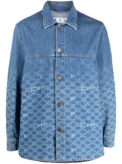 monogram-print denim shirt | Off-White 