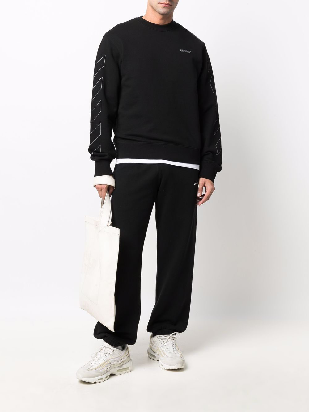 Off-White Sweater met ronde hals - Zwart