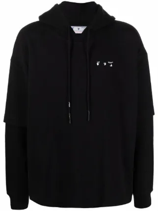 Off white best sale layered hoodie