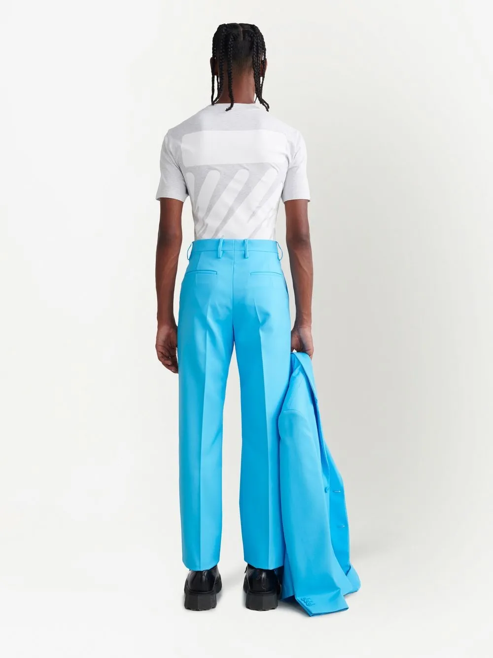 Off-White Straight pantalon Blauw
