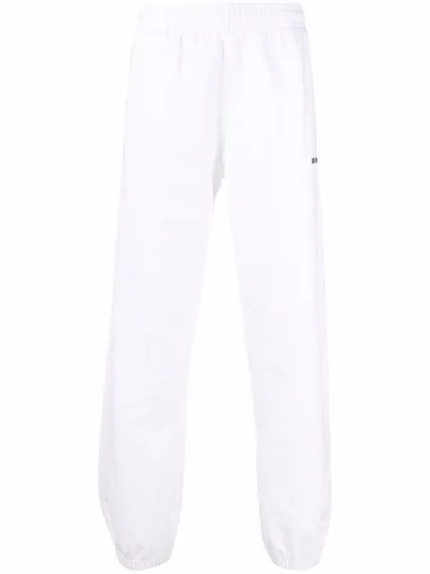 Off-White Helvetica logo-print track pants