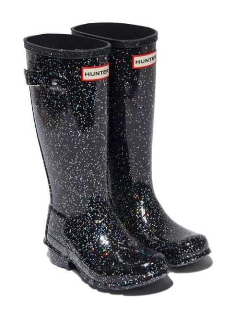 Hunter Kids glitter rubber rain boots