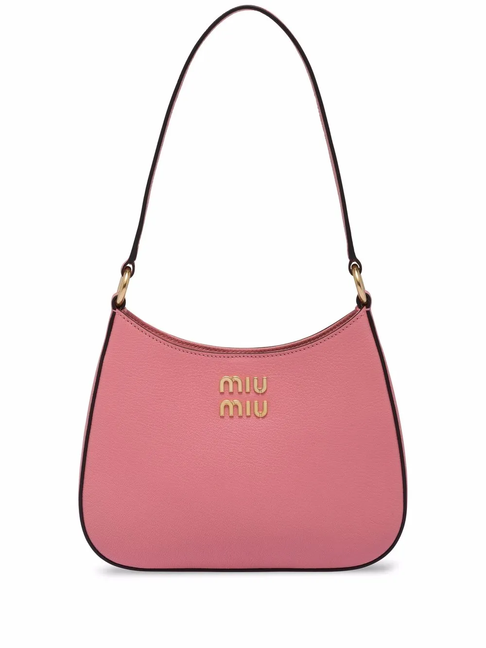 

Miu Miu Madras leather shoulder bag - Pink