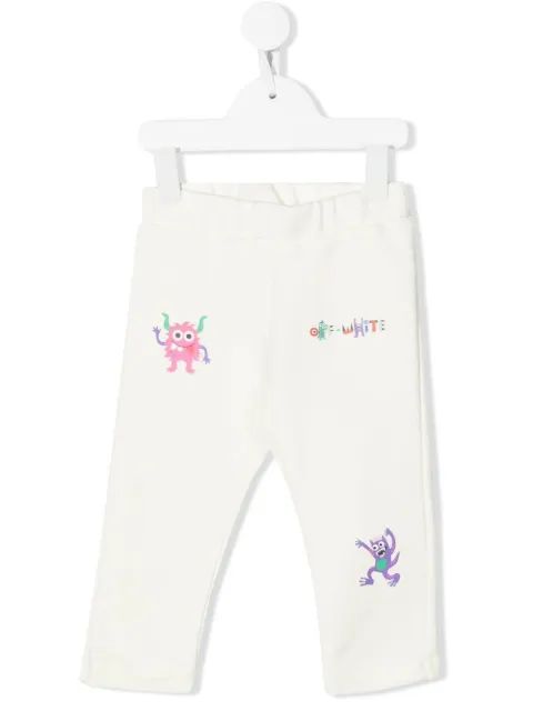 Off-White Kids بنطال رياضي قطن بطبعة شعار الماركة