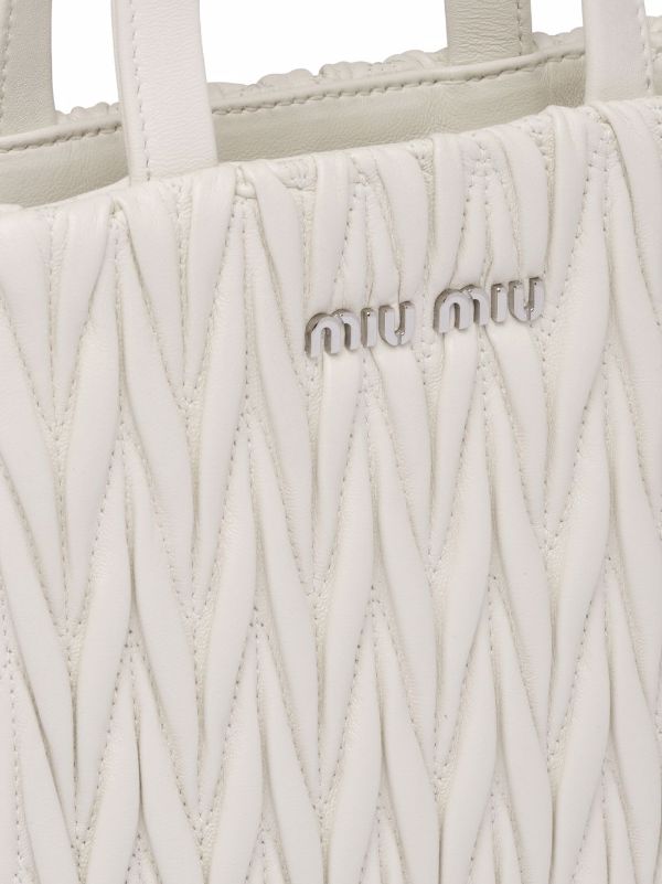 miu miu matelasse nappa leather tote