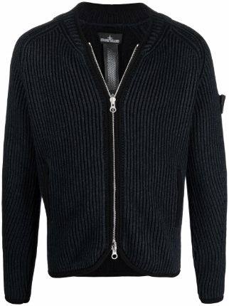 Stone island store knitted cardigan