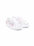 Monnalisa floral-print low-top sneakers - White