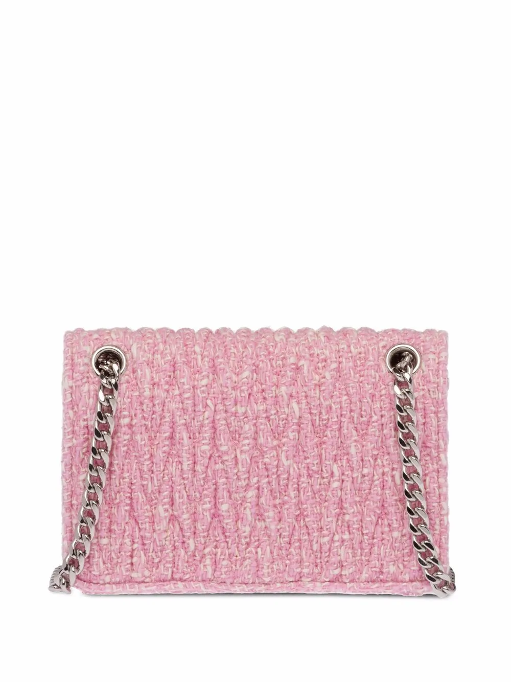 Miu Miu Bolsa Matelassê Mini De Tweed Farfetch