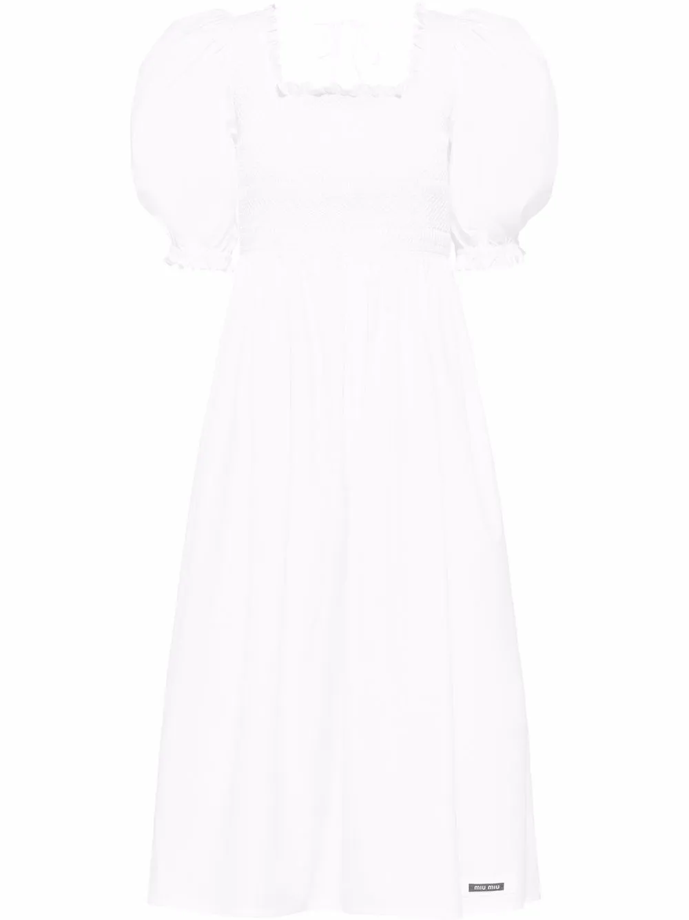 

Miu Miu embroidered poplin dress - White