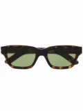 Retrosuperfuture tortoiseshell-effect rectangle-frame sunglasses - Brown
