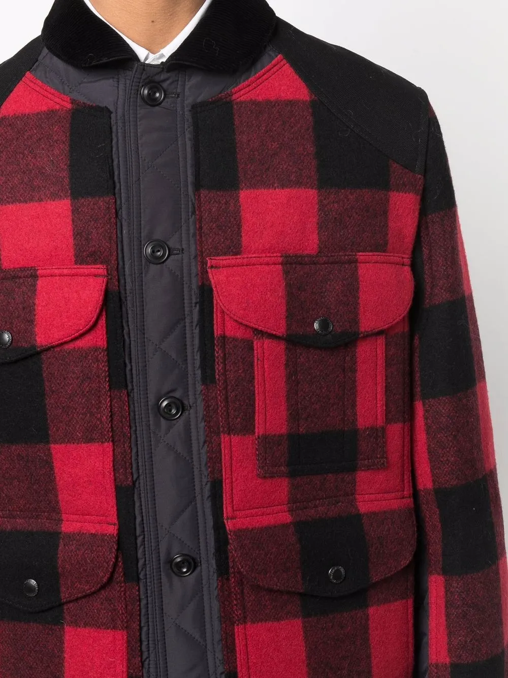 Junya Watanabe MAN Shirtjack met drukknopen Rood
