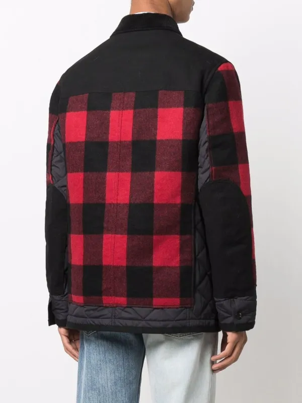 Junya Watanabe MAN チェック シャツジャケット | レッド | FARFETCH JP