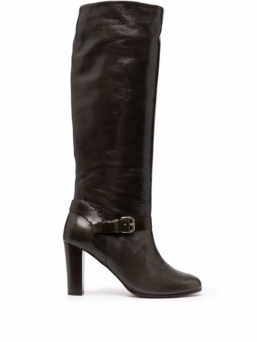 90mm patent leather knee-high boots