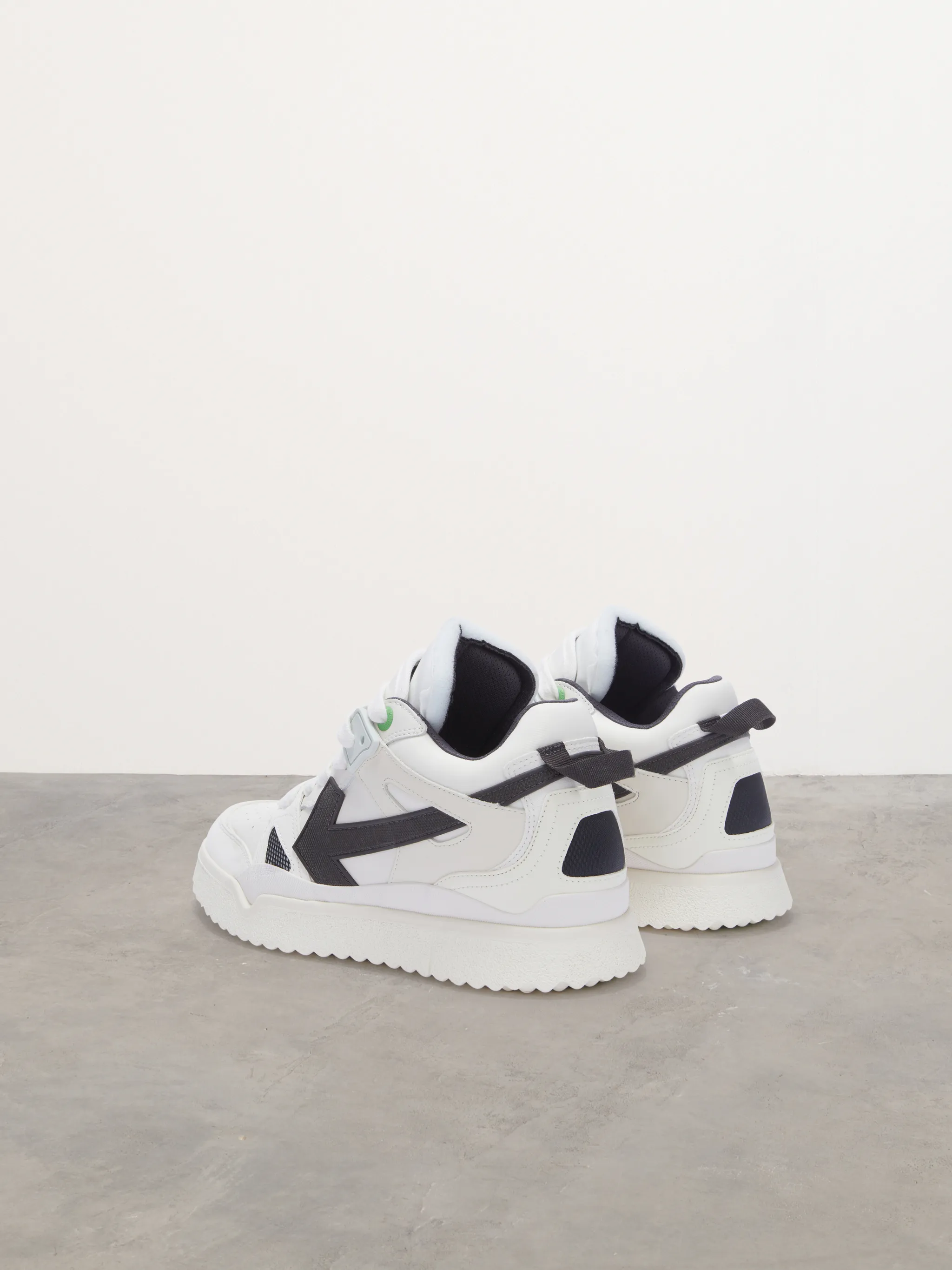 off white mid top sponge sneakers