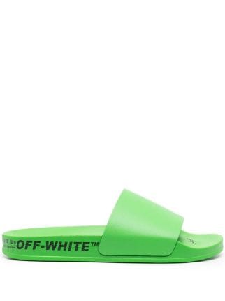 Off-White logo-print Slides - Farfetch